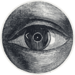 Vintage Eye Illustration. A new way of thinking, seeing and feeling.